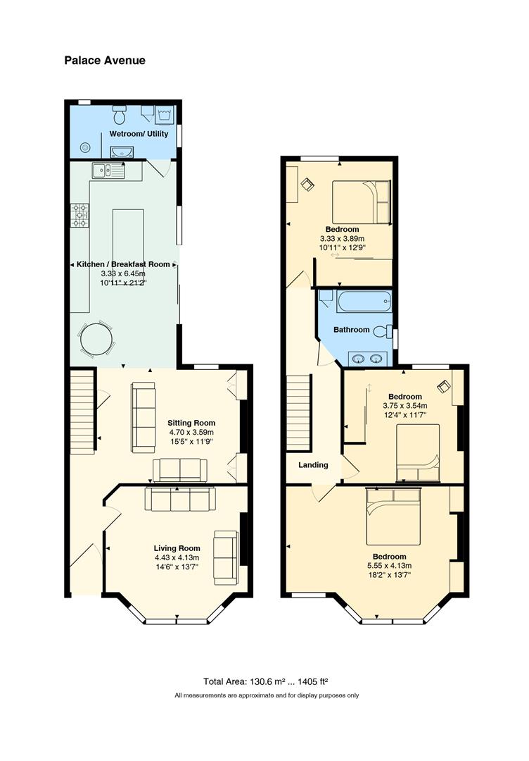 Floorplan for Palace Avenue, Llandaff, Cardiff